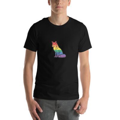 Rainbow Fox Pride — Unisex Tee – Expressive Colors Edition by Splattio