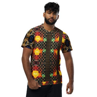 Solar Flare’s Glow – Recycled Unisex Sports Jersey