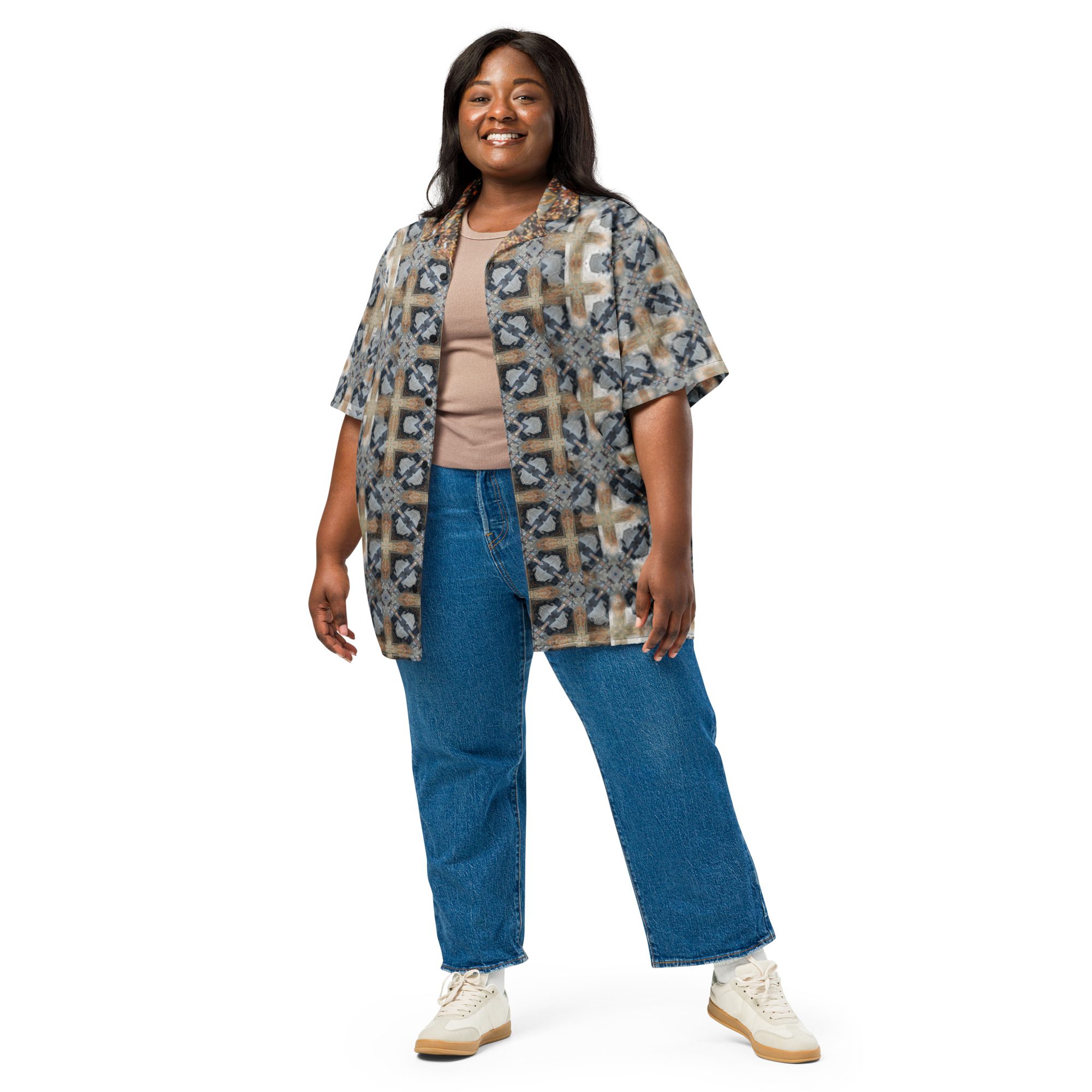 Urban Alloy — All-Over Print Unisex Button Shirt - Image 3