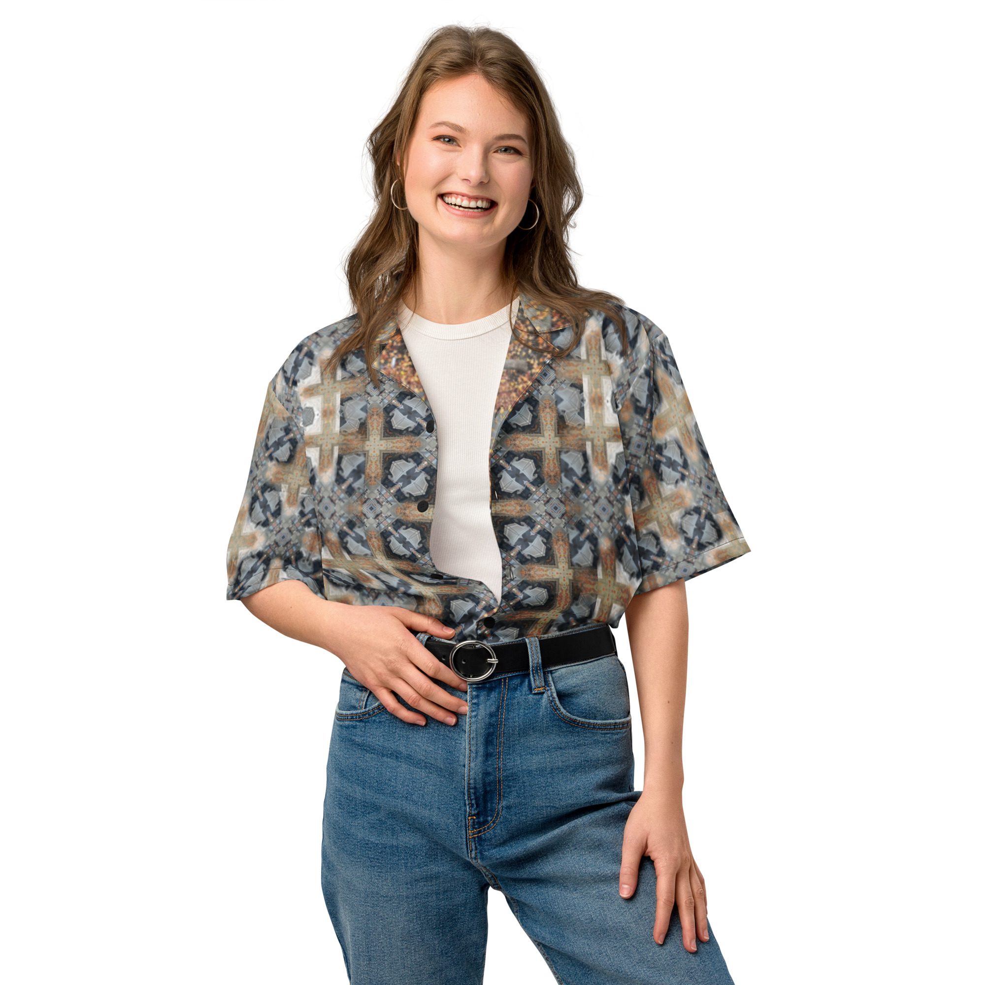 Urban Alloy — All-Over Print Unisex Button Shirt - Image 5