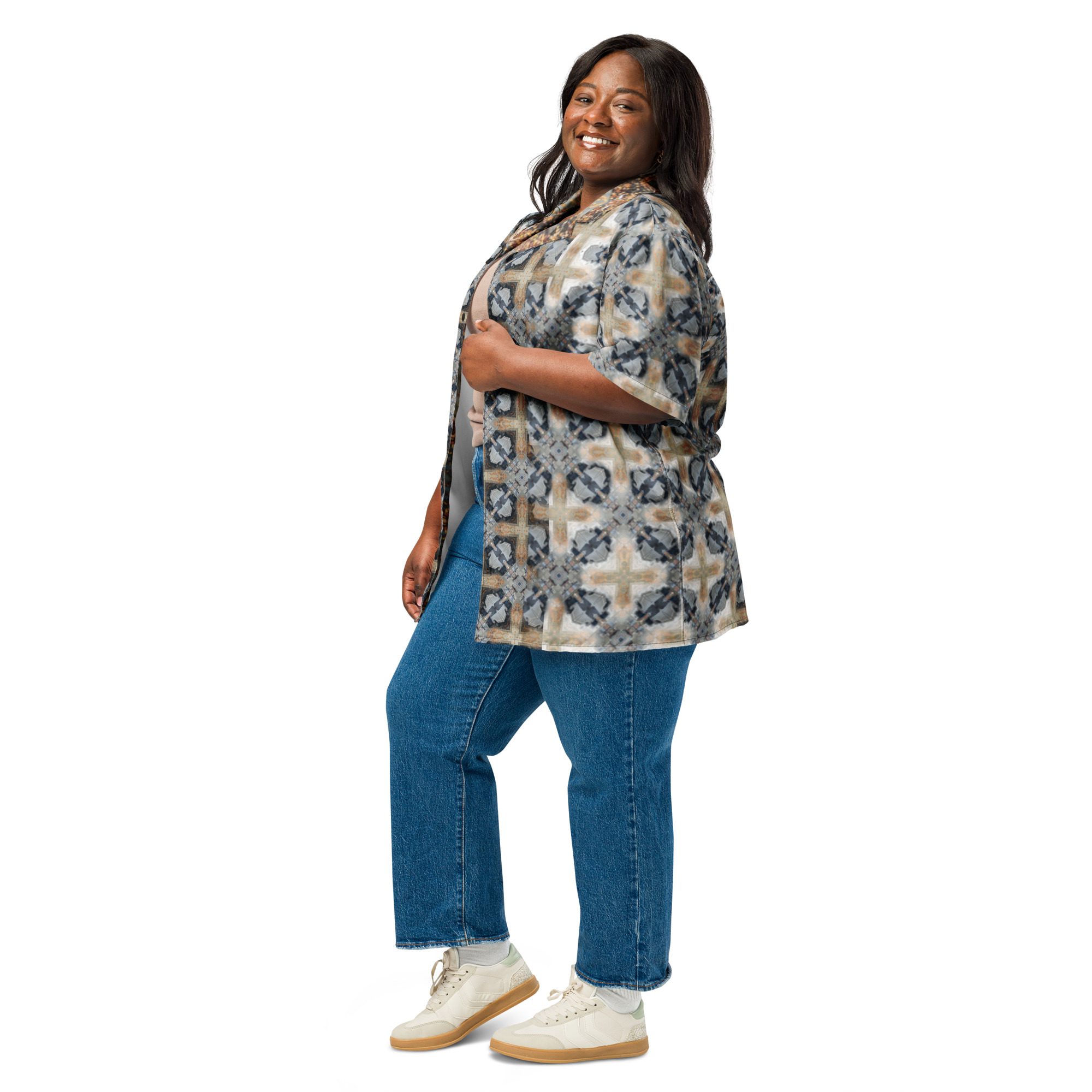 Urban Alloy — All-Over Print Unisex Button Shirt - Image 2
