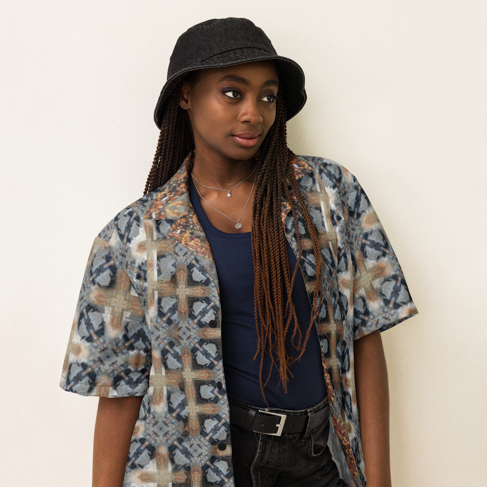 Urban Alloy — All-Over Print Unisex Button Shirt - Image 4
