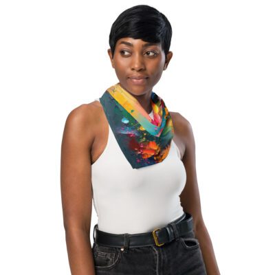 Wildheart’s Starlit Petals of the Vivid Unicorn Realm – All-Over Print Bandana
