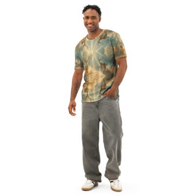 Dreamscape’s Celestial Realm – Men’s Cotton Crew Neck T-Shirt