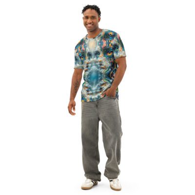 Mirrored Eyes of the Mystics Who Dream – Men’s Cotton Crew Neck T-Shirt