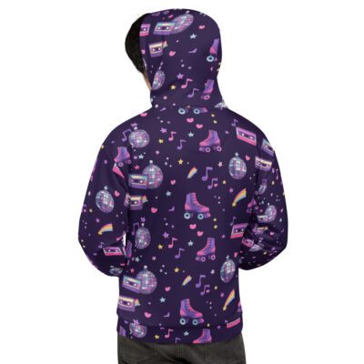 Neon Nostalgia Roller Skate Hoodie