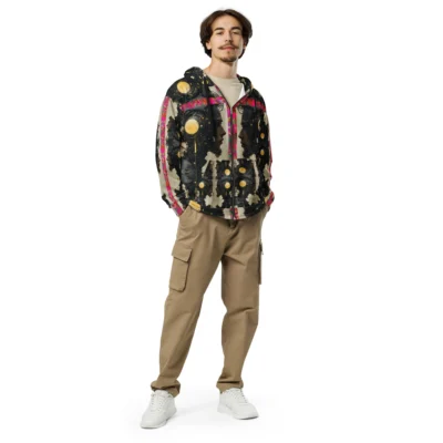 The Watchers Beneath Black Suns – All-Over Print Recycled Unisex Zip Hoodie