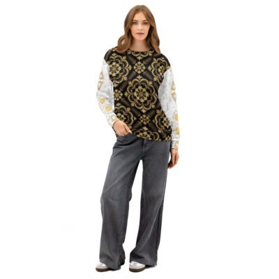 The Archivist’s Garden Bound in Ink and Gold — Unisex Cotton Sweatshirt