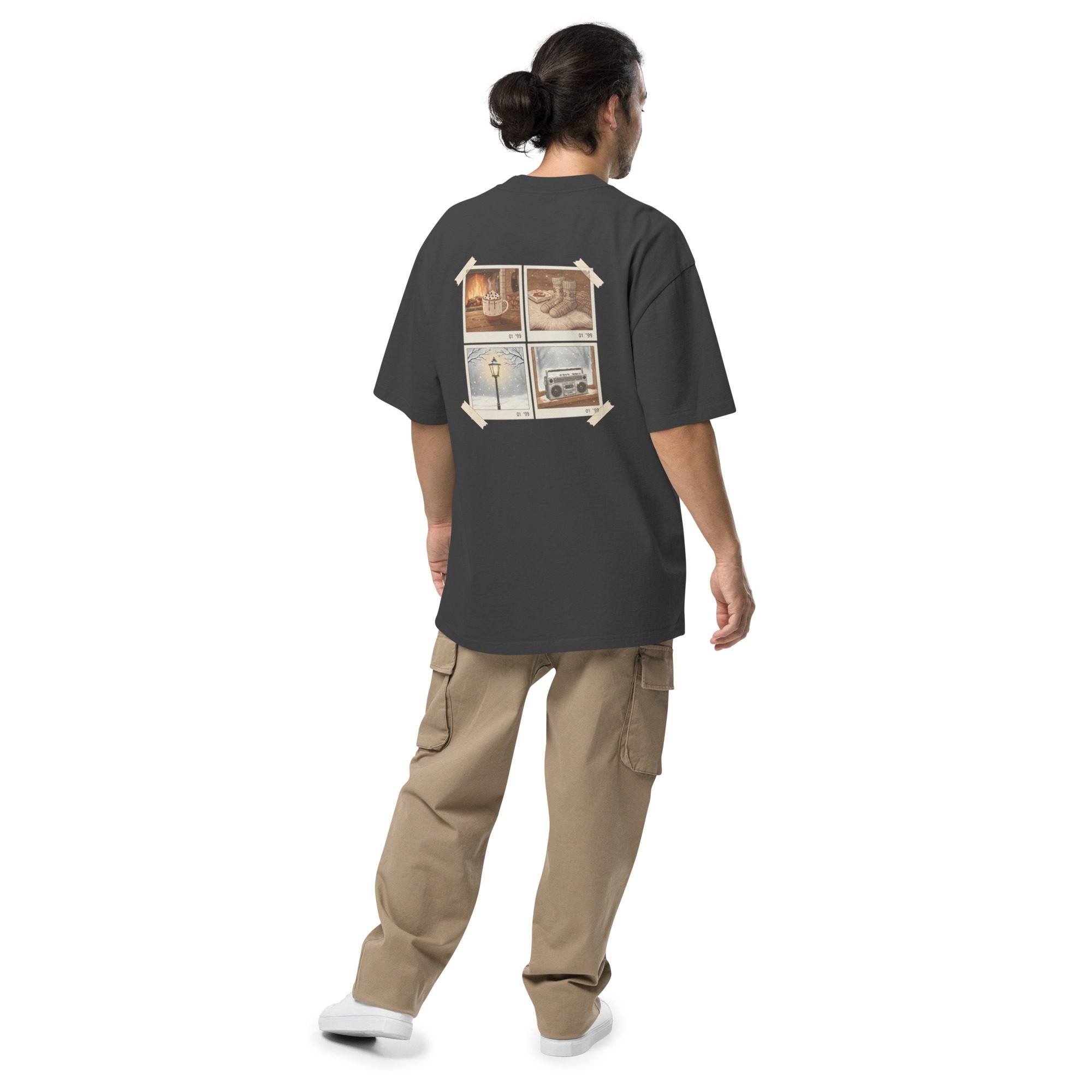 Retro Winter Scrapbook Collage Tee (4-Photo Grid) - Image 2