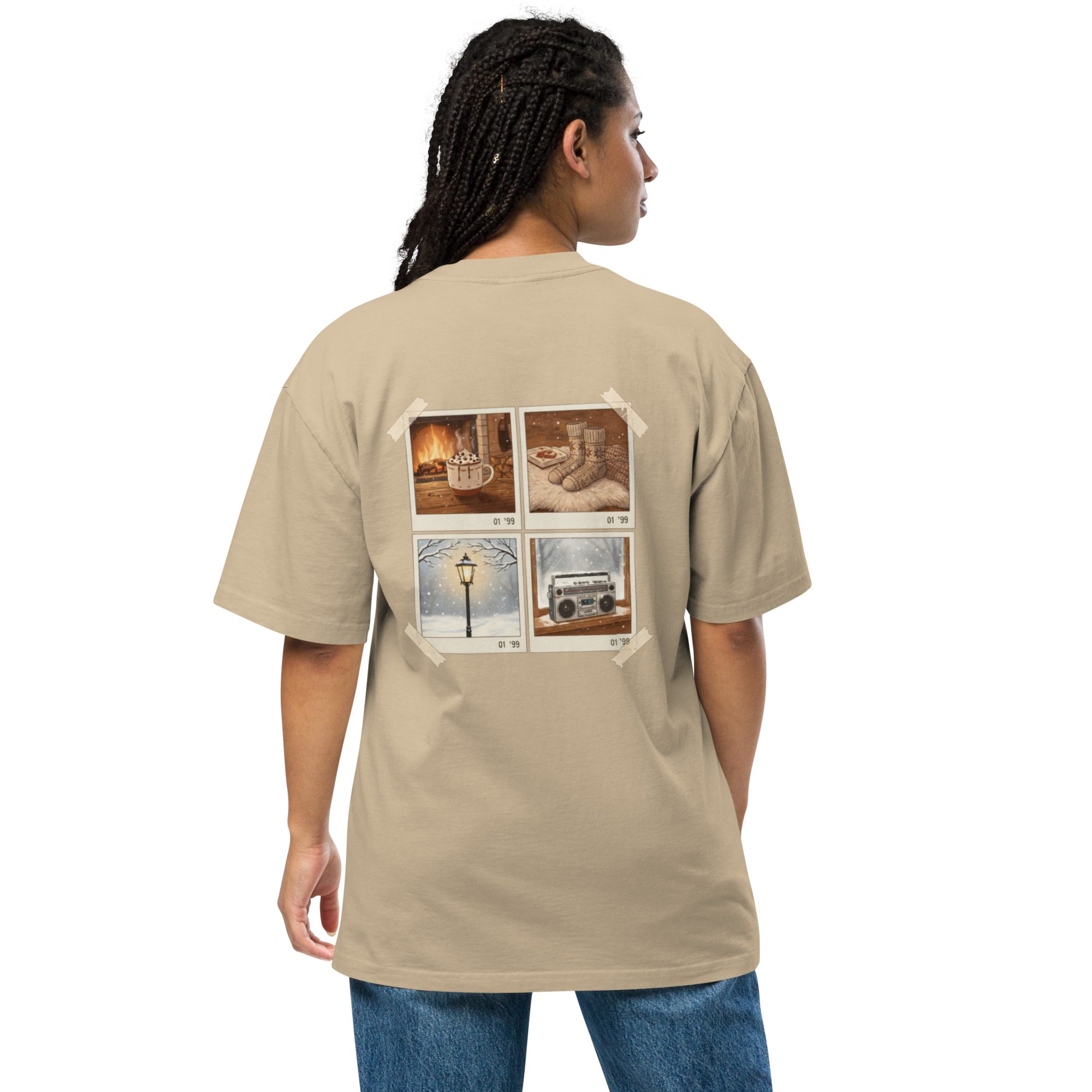 Retro Winter Scrapbook Collage Tee (4-Photo Grid) - Image 7
