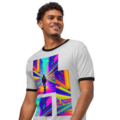 Error 404: Future Not Found — Final Upload  Unisex Ringer T-Shirt