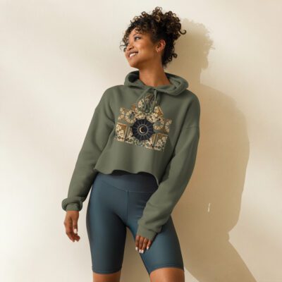 The Black Rosette Manuscript — Sealed Edition -Crop Hoodie