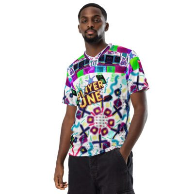 Player One: Chaos Mode — Technicolor Edition  All-Over Print Recycled Unisex Sports Jersey