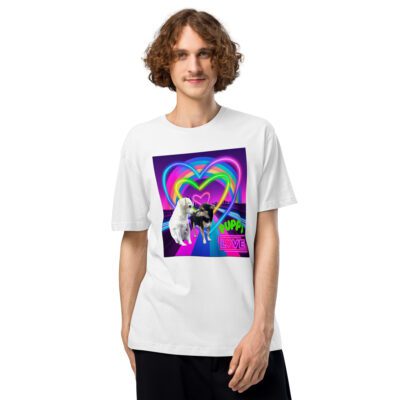 Puppy Love: Neon Hearts Forever – Limited Rave Drop  Unisex Fine Jersey Tee
