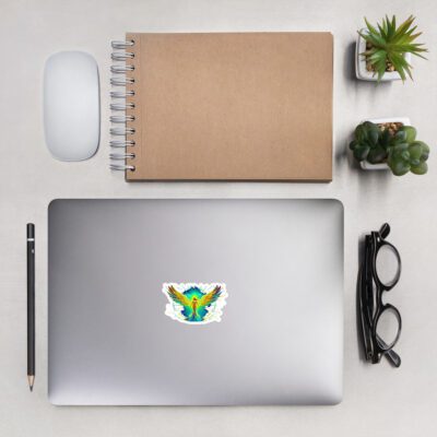 Radiant Ascension Mark — Celestial Winged Energy in Divine Aura Streetwear Aesthetic | Symbolic Light Design | Bubble-Free Sticker